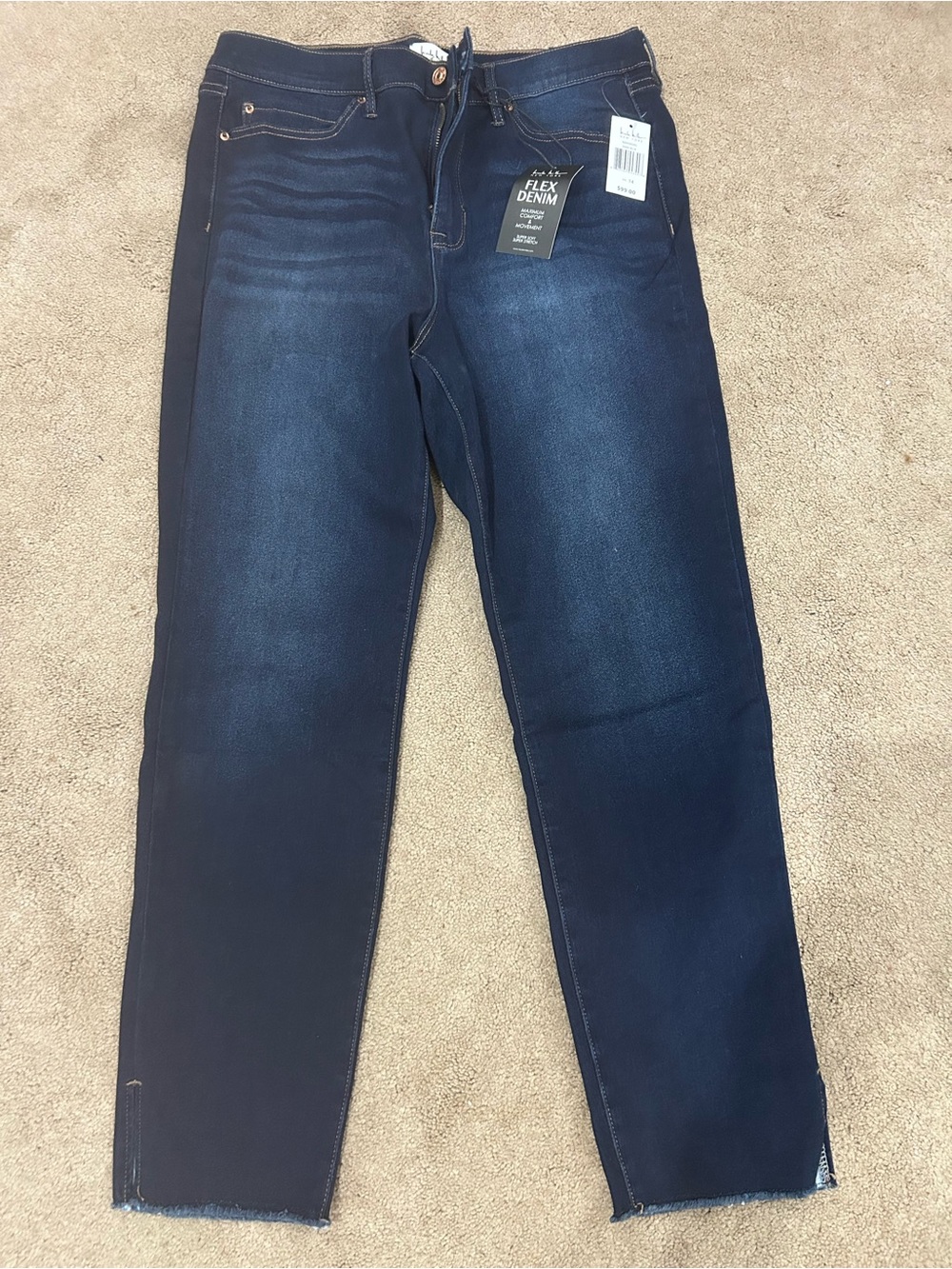 Nicole Miller Women's Dark Blue Skinny Jeans size 14